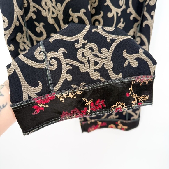 Vintage Nothing Matches Artsy Mixed Print Lagenlook Straight Leg Pants Size 1 - Picture 5 of 12